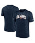 Фото #1 товара Men's Navy Chicago Bears Sideline Velocity Athletic Stack Performance T-shirt