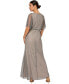 ფოტო #2 პროდუქტის Women's Beaded Flutter-Sleeve Gown