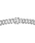 ფოტო #4 პროდუქტის Men's Diamond Curb Link Bracelet (1 ct. t.w.) in Sterling Silver