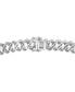 Men's Diamond Curb Link Bracelet (1 ct. t.w.) in Sterling Silver