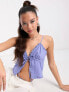 Фото #1 товара Daisy Street tie front linen cami crop top