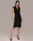 Фото #3 товара Donna Karan Women's Tie-Front Sleeveless Blazer Dress