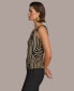 ფოტო #3 პროდუქტის Donna Karan Women's Asymmetrical Tortoise-Hardware Top