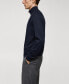 ფოტო #4 პროდუქტის Men's Zipped Cotton Cardigan