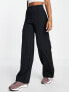 Vero Moda pleat front wide leg trousers in black