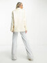 Фото #7 товара NA-KD co-ord satin blazer in off white