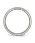 Titanium Brushed 8 mm Half Round Wedding Band Ring