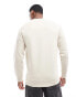 ellesse Bettega taped sleeve sweatshirt in beige