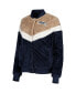 Women's College Navy, Cream Seattle Seahawks Riot Squad Sherpa Full-Snap Jacket