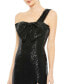 ფოტო #2 პროდუქტის Women's Ieena Sequined One Shoulder Front Bow Dress