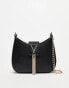 Valentino Divina baguette shoulder bag with tassle detail in black