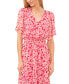 Фото #3 товара Women's Clip Dot Floral Batwing Sleeve Maxi Dress
