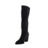 Diba True Park Bench 26018 Womens Black Suede Slip On Knee High Boots