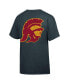 Men's Charcoal Distressed USC Trojans Vintage-Like Logo T-shirt