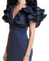 Badgley Mischka Ruffle Gown Women's