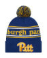 Фото #1 товара Men's Royal Pitt Panthers Marquee Cuffed Knit Hat with Pom