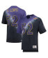 Фото #1 товара Men's Ray Lewis Purple, Black Baltimore Ravens Retired Player Name and Number Diagonal Tie-Dye V-Neck T-shirt