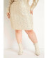 ფოტო #1 პროდუქტის Plus Size Coated Sweater Skirt