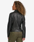 Фото #8 товара Women's Faux Leather Laydown Collar Jacket