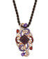 Фото #1 товара Le Vian crazy Collection® Multi-Gemstone Swirl Silk Cord 20" Pendant Necklace (8-1/2 ct. t.w.) in 14k Rose Gold