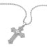 Фото #2 товара Men´s Steel Necklace Cross with Stoneset Crystals PEAGN0036501