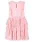 Toddler Girls Allover Pleated Mesh Tiered Dress