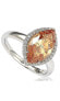 ფოტო #1 პროდუქტის Suzy Levian Sterling Silver Cubic Zirconia Marquise-cut Halo Ring