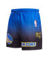 ფოტო #2 პროდუქტის Men's Royal, Black Golden State Warriors Ombre Mesh Shorts
