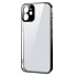 Ultra cienkie przezroczyste etui z metaliczną ramką do iPhone 12 Pro czarny