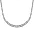 Фото #1 товара Wrapped in Love diamond Graduated 17" Collar Necklace (1 ct. t.w.) in Sterling Silver, Created for Macy's