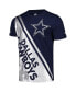 Фото #3 товара Men's Navy/Silver Dallas Cowboys Finish Line Extreme Graphic T-Shirt