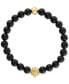 Onyx & Lion Bead Stretch Bracelet in 14k Gold-Plated Sterling Silver, (Also in Blue Tiger Eye), Created for Macy's