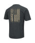 Men's Heathered Black Iowa Hawkeyes OHT Military-Inspired Appreciation Flag 2.0 T-shirt
