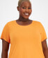 Фото #2 товара Plus Size Short-Sleeve Top, Created for Macy's