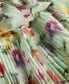 Women's Pleated V-Neck Floral-Print Chiffon Dress
