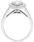 ფოტო #3 პროდუქტის Diamond Teardrop Cluster Halo Engagement Ring (1 ct. t.w.) in 14k White Gold
