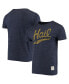 Фото #1 товара Men's Heathered Navy Michigan Wolverines Vintage-Like Hail Tri-Blend T-shirt