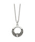 Фото #2 товара Antiqued Claddagh Pendant Cable Chain Necklace