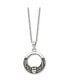 ფოტო #2 პროდუქტის Antiqued Claddagh Pendant Cable Chain Necklace