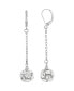 Фото #1 товара Silver-Tone Crystal Fireball Linear Drop Earring