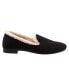 Фото #1 товара Trotters Glory T2160-018 Womens Black Wide Suede Slip On Loafer Flats Shoes