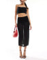 Фото #9 товара & Other Stories sheer knit midi skirt with high waist knicker pants in black