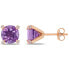 Фото #1 товара Серьги Macy's Gemstone & Diamond Accent Stud White Gold