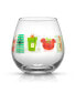 Disney Mickey Mouse 15 oz Joy O Joy Stemless Wine Glass, Set of 4