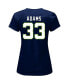 ფოტო #2 პროდუქტის Women's Jamal Adams College Navy Seattle Seahawks Plus Size Player Name and Number V-Neck T-shirt