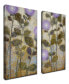 Фото #2 товара 'Charoite' 2 Piece Floral Canvas Wall Art Set, 24x12"