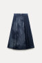 Zw collection laser print midi skirt