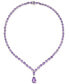 Фото #1 товара Macy's amethyst (28 ct. t.w.) Statement Necklace in Sterling Silver