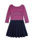 ფოტო #1 პროდუქტის Big Girls Striped Ponte Dress