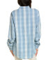 Rta Sierra Oversize Linen-Blend Shirt Women's Blue Xs